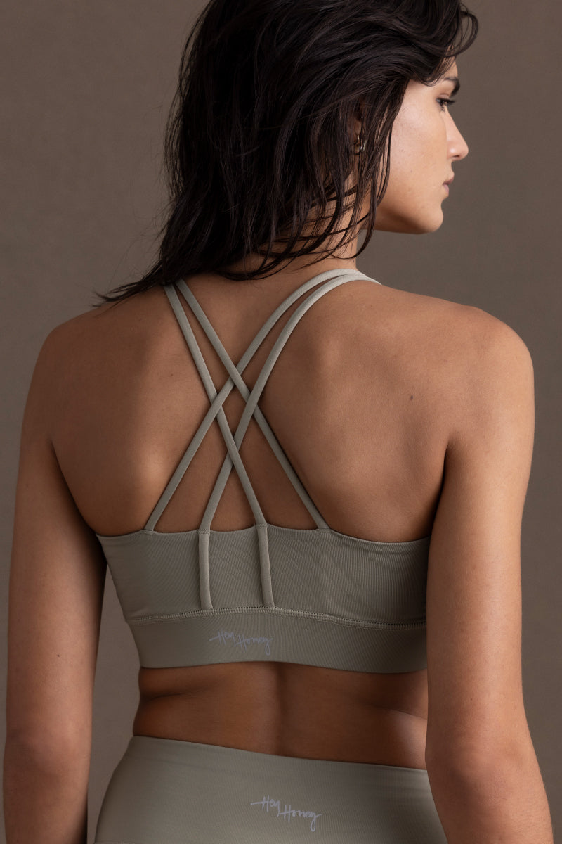 Criss-Cross Bra Unicolor | Hey Honey Yoga & Active Wear