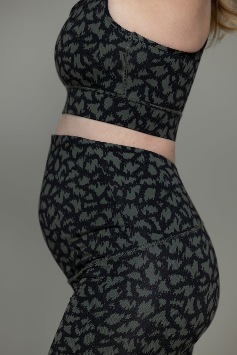 Maternity Leggings Safari Pine | Hey Honey Yoga & Active Wear