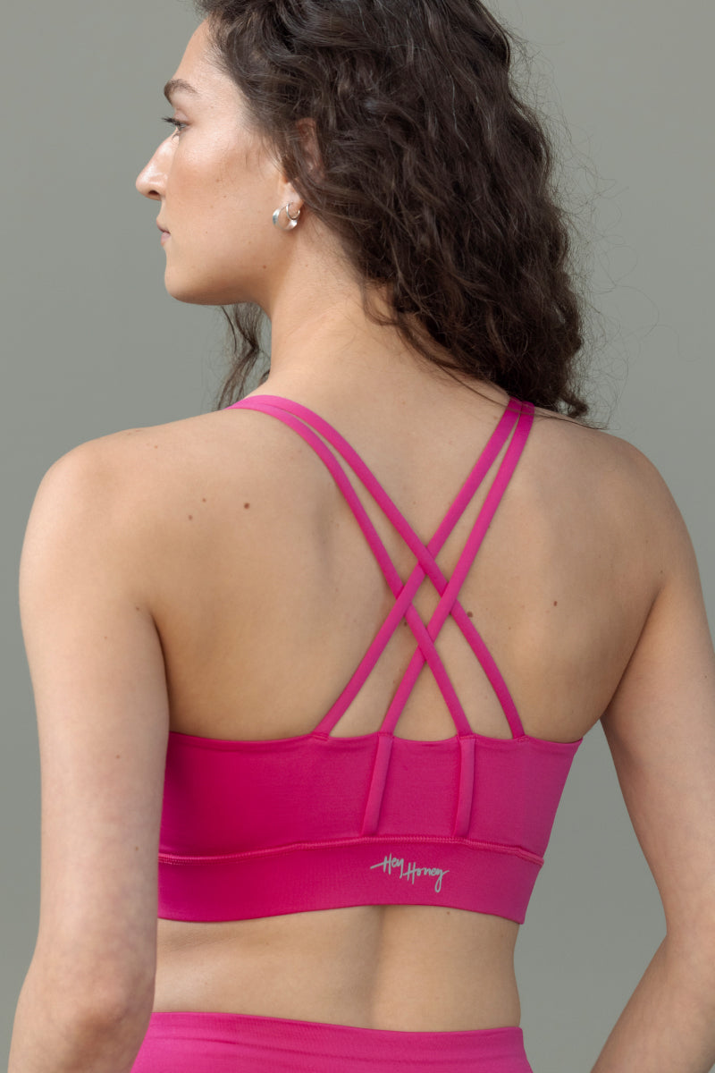Criss-Cross Bra Unicolor | Hey Honey Yoga & Active Wear