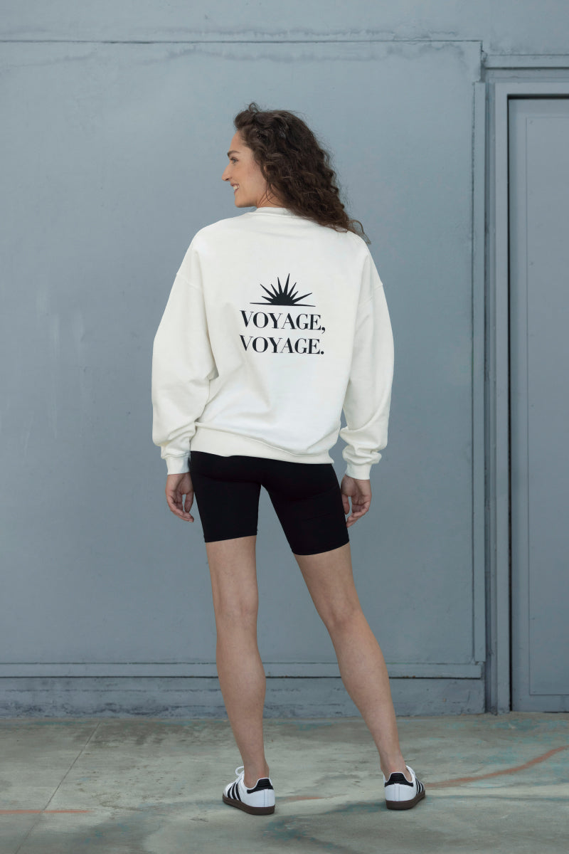 Sweater Voyage Off-White | Hey Honey Yoga & Active Wear