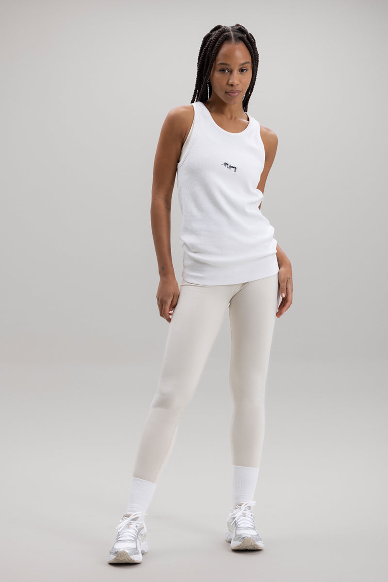 Rib Tank White | Hey Honey & Active Wear