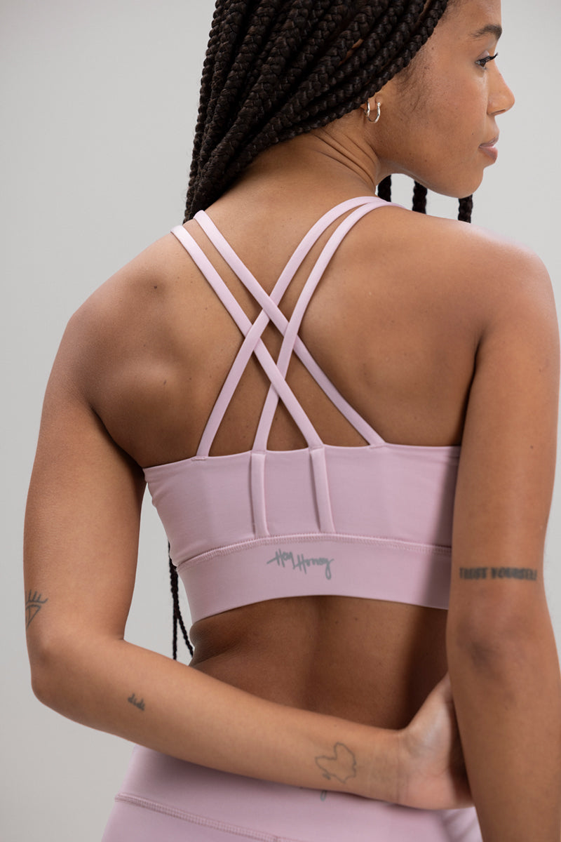 Criss-Cross Bra Unicolor Dawn | Hey Honey Yoga & Active Wear