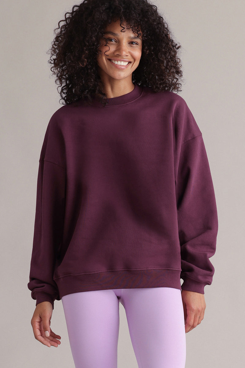Sweatshirt Rise and Shine Italian Plum | Hey Honey & Active Wear
