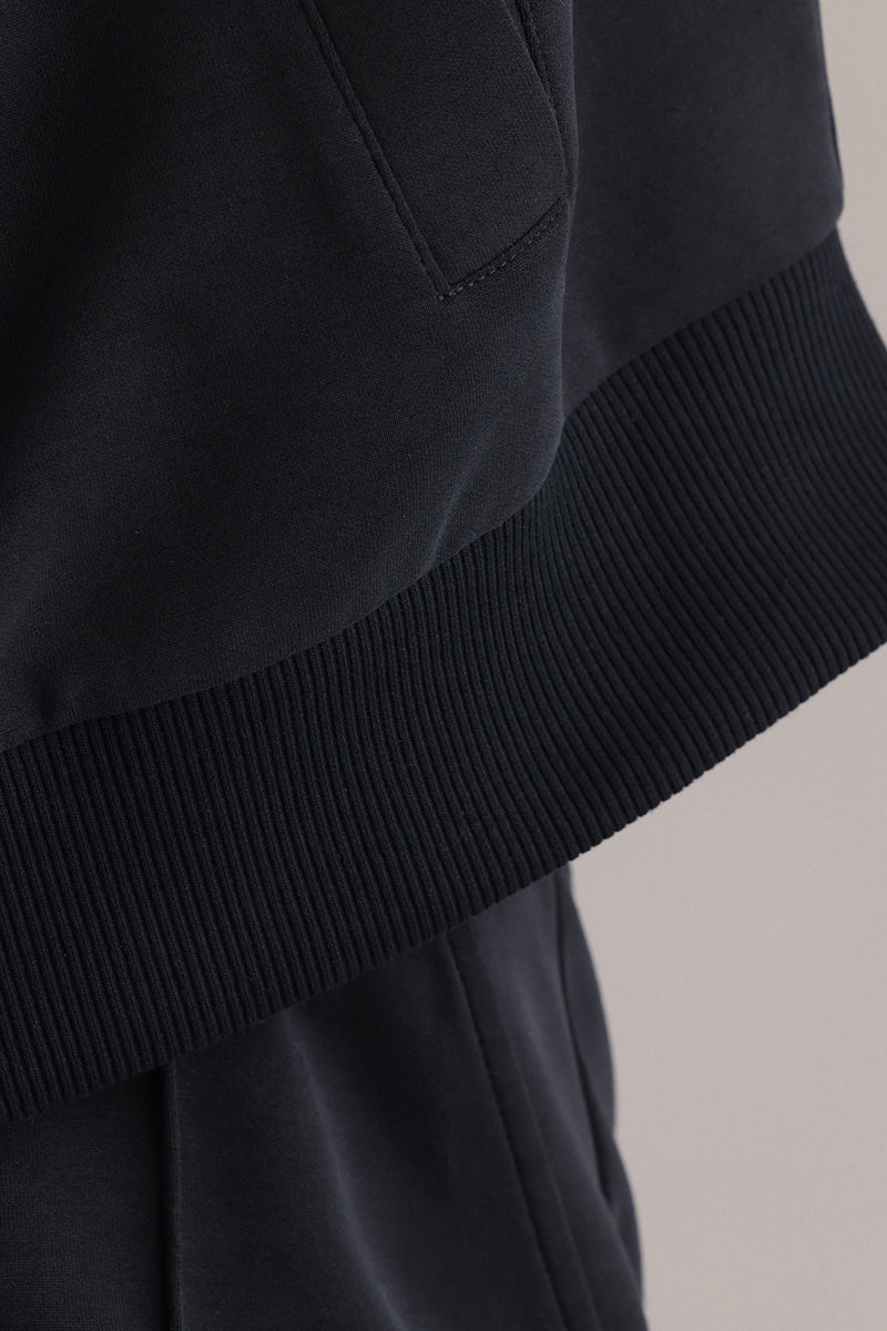 Bomber Jersey Jacket Black | Hey Honey & Active Wear