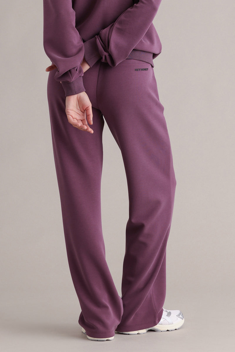 Long Jersey Pants Italian Plum | Hey Honey & Active Wear