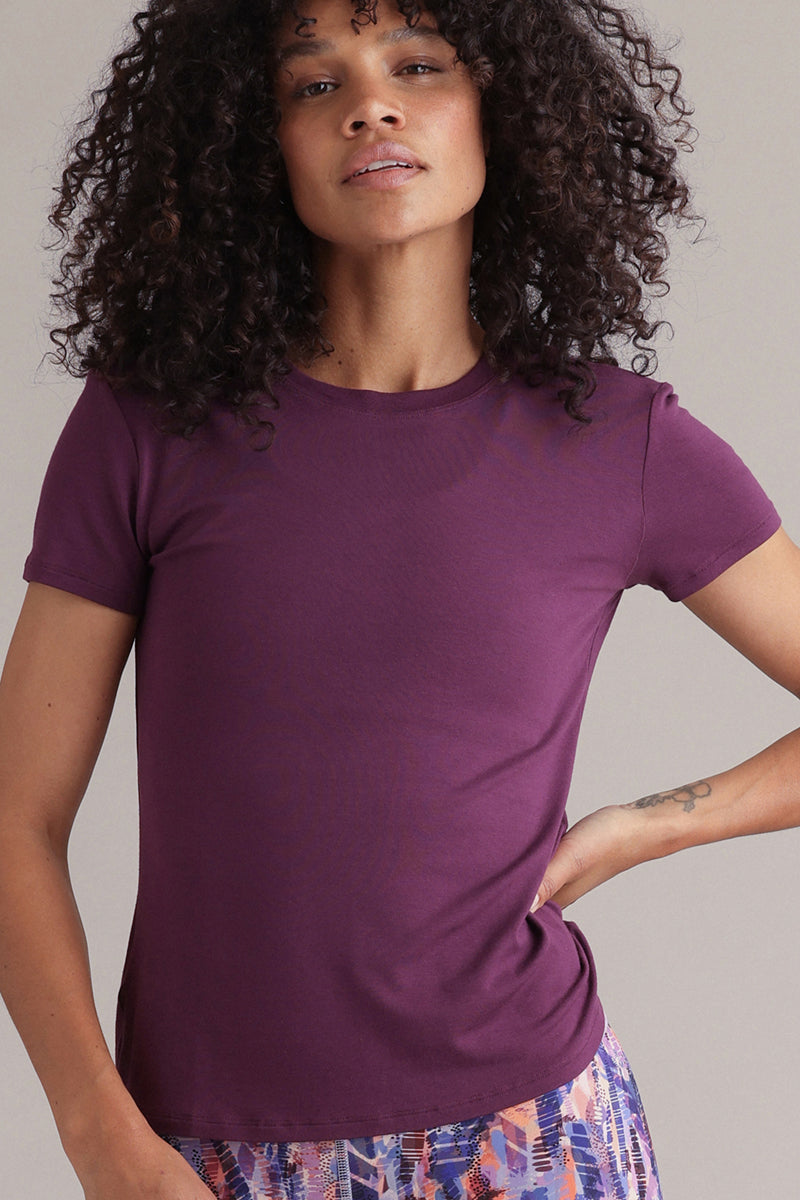 Active T-Shirt Italian Plum | Hey Honey & Active Wear