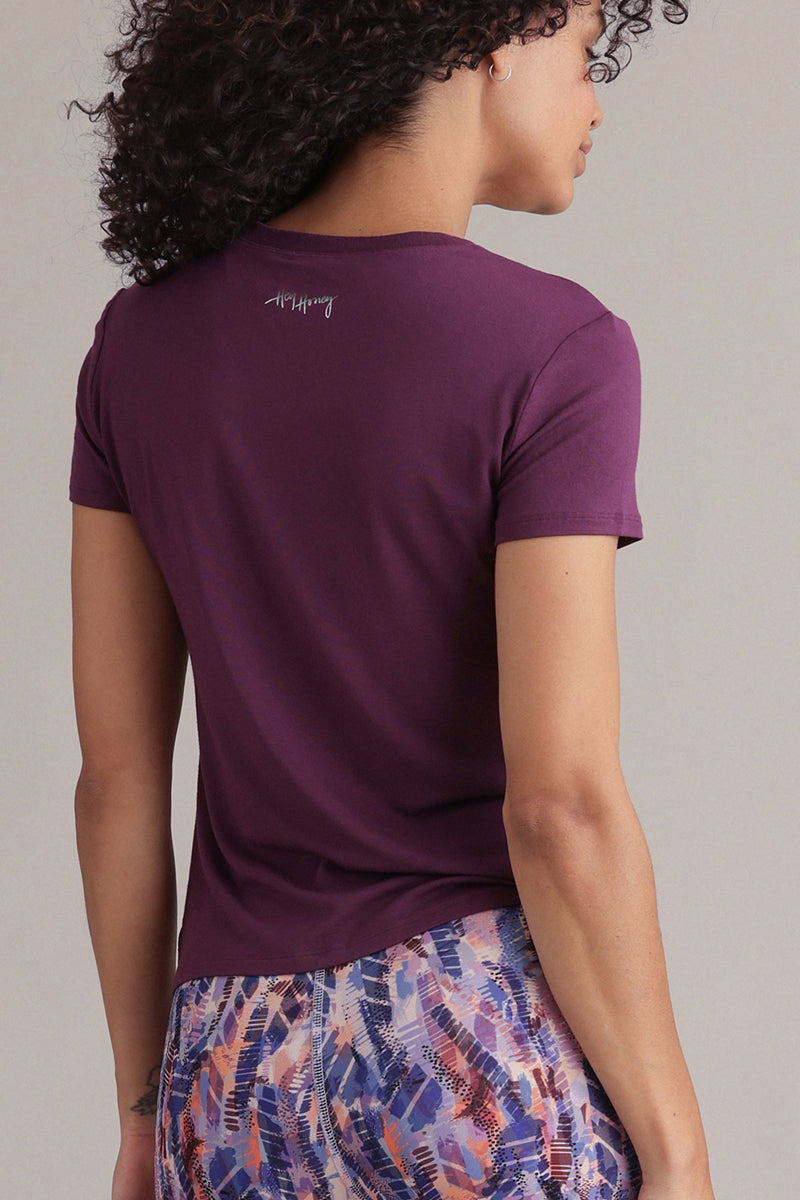 Active T-Shirt Italian Plum | Hey Honey & Active Wear