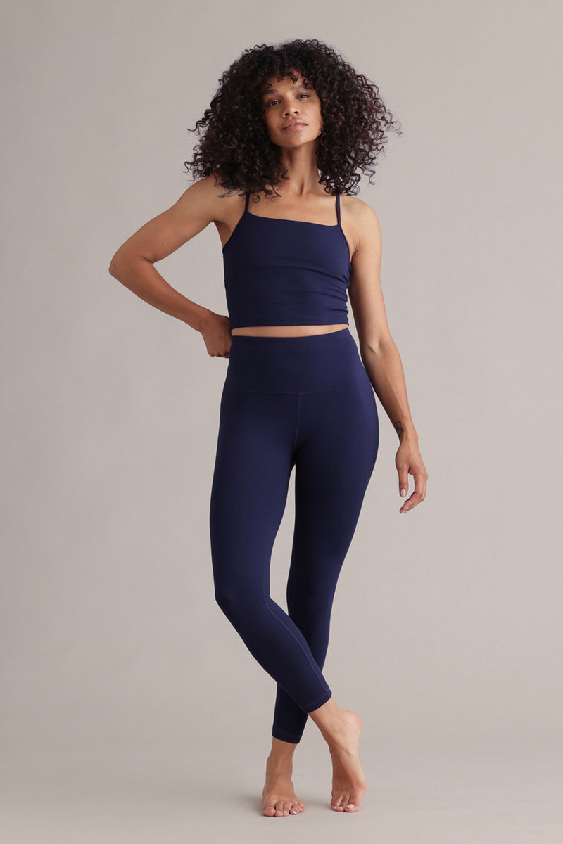 Cropped High-Waist Leggings Always Dressed Baritone Blue | Hey Honey & Active Wear