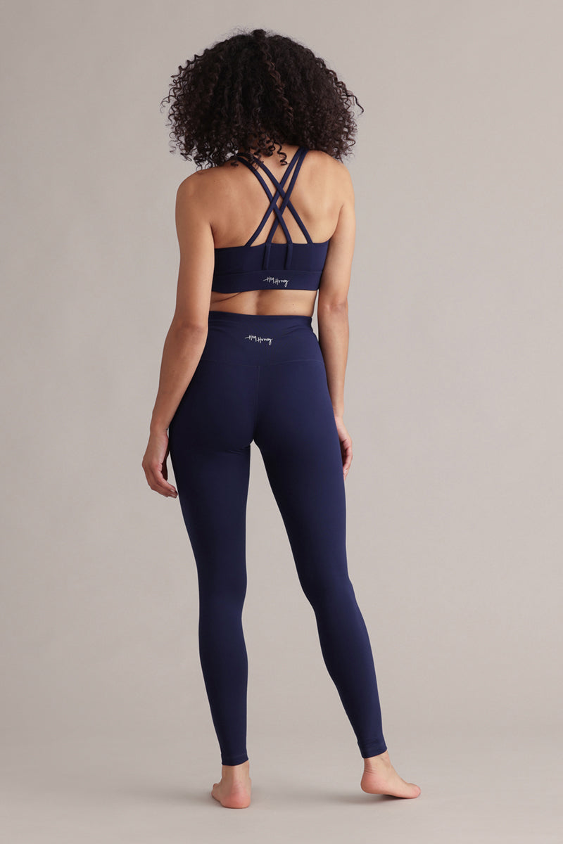 High-Waist Leggings Always Dressed Baritone Blue | Hey Honey & Active Wear