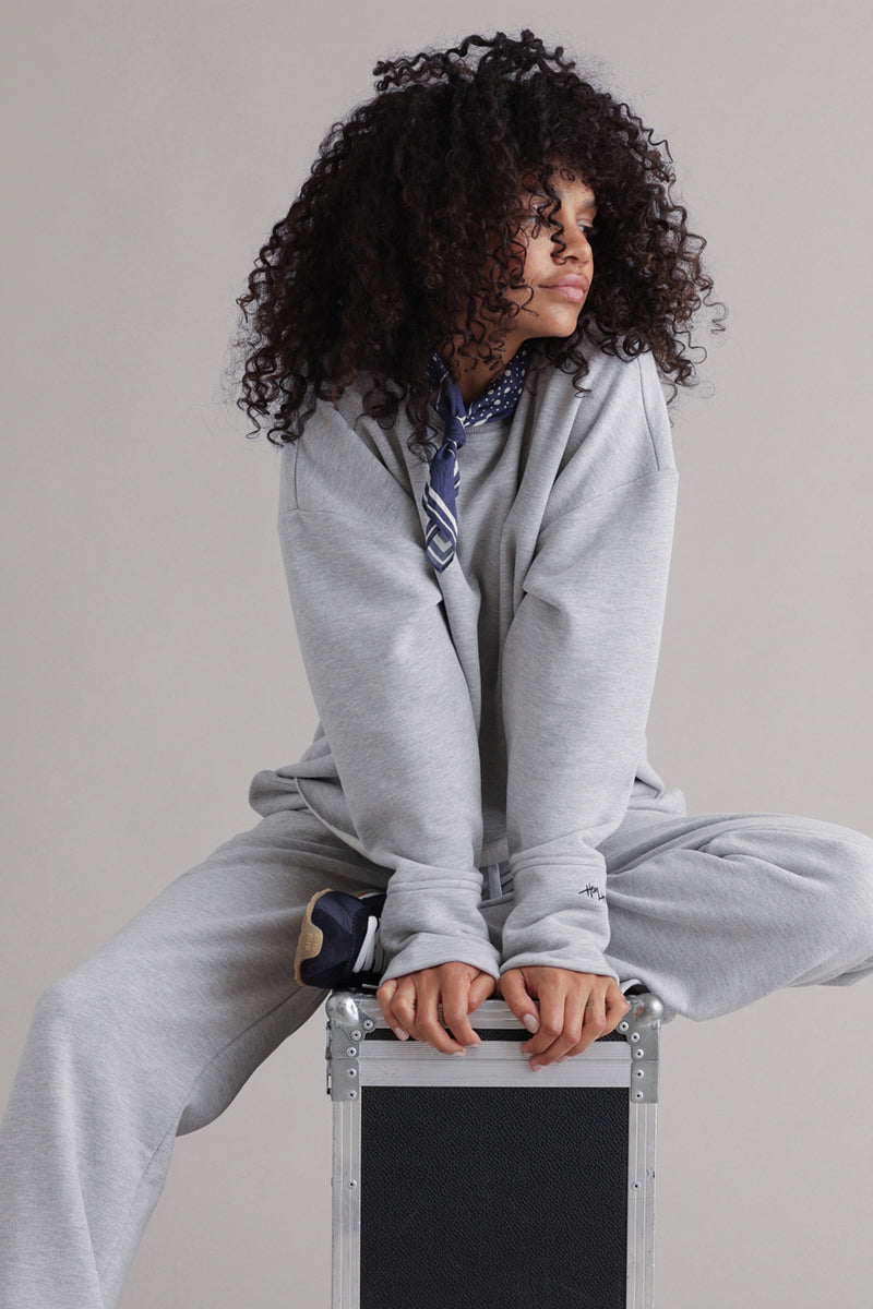 Cozy Sweat Grey Melange Set | Hey Honey & Active Wear