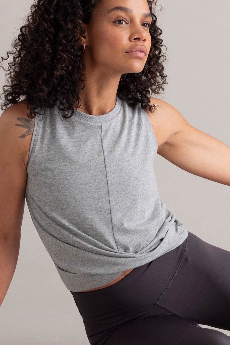 Cropped Top Grey Melange | Hey Honey & Active Wear