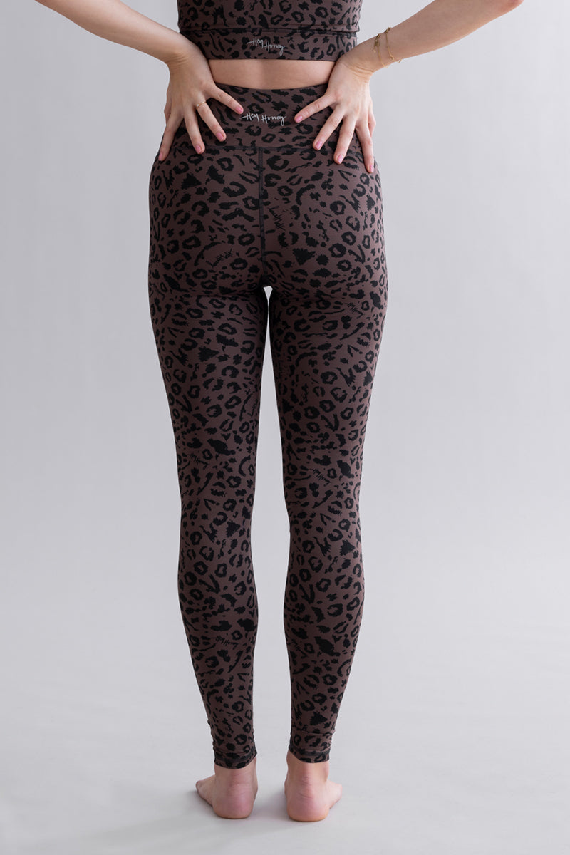 Maternity Leggings Mono Leo Soft Brown | Hey Honey & Active Wear