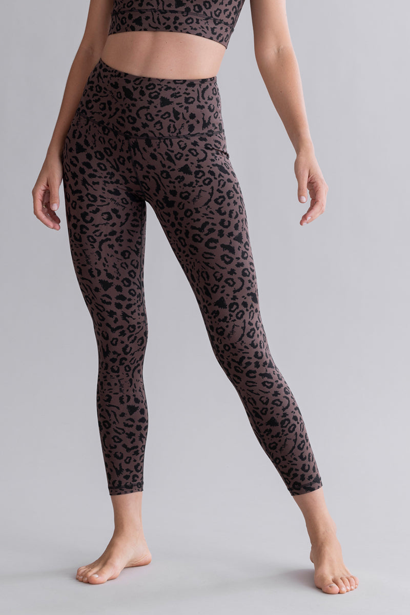 Cropped Leggings Mono Leo Soft Brown | Hey Honey & Active Wear