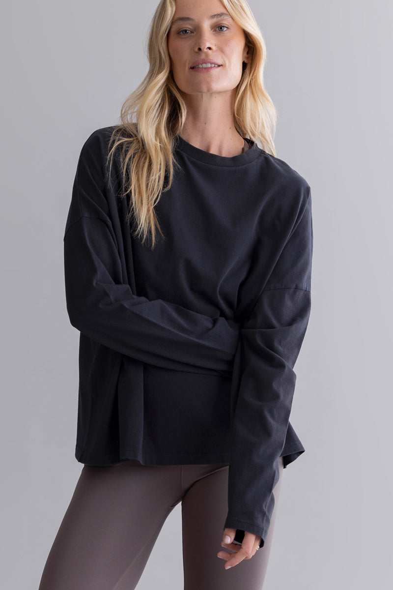 Oversized Longsleeve Peace Black | Hey Honey & Active Wear