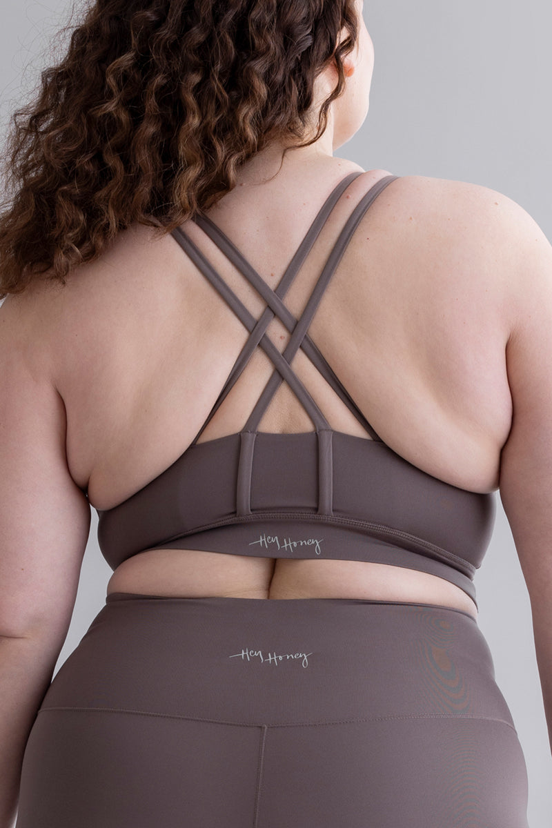 Criss-Cross Bra Cotton Touch Taupe | Hey Honey & Active Wear