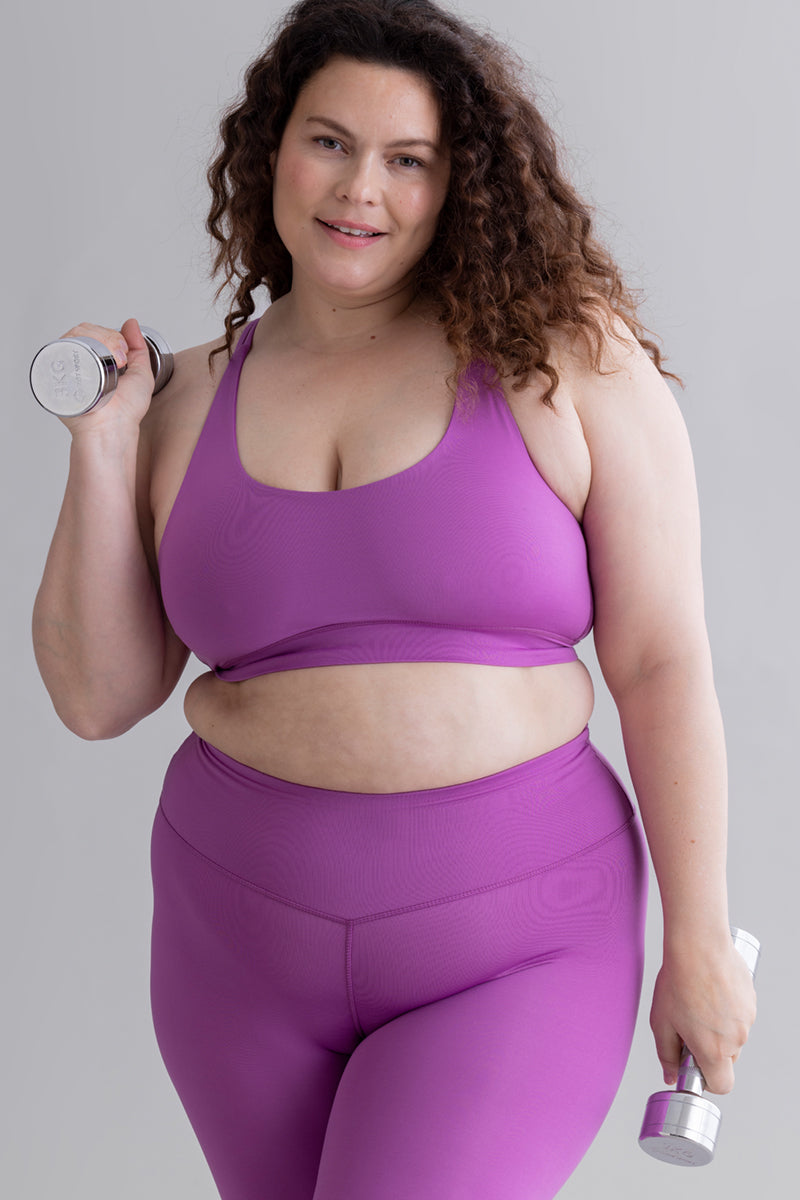 Criss-Cross Bra Striking Purple | Hey Honey & Active Wear