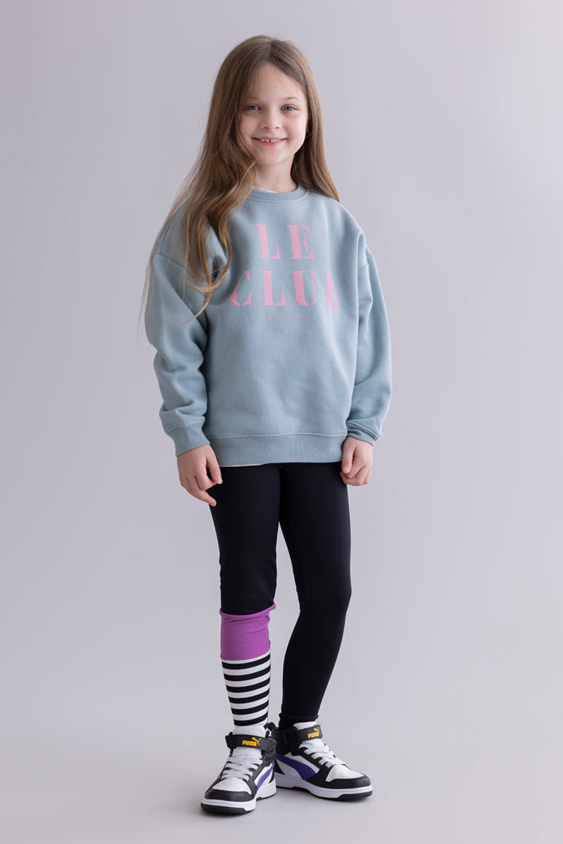 Kids Sweater Le Club Slate | Hey Honey & Active Wear