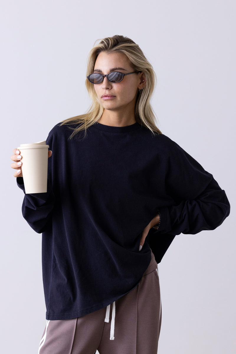 Oversized Longsleeve Peace Black | Hey Honey & Active Wear