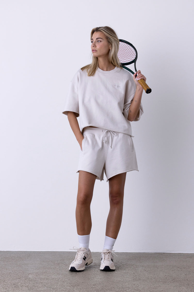 Short Sleeve Sweat Off White | Hey Honey & Active Wear