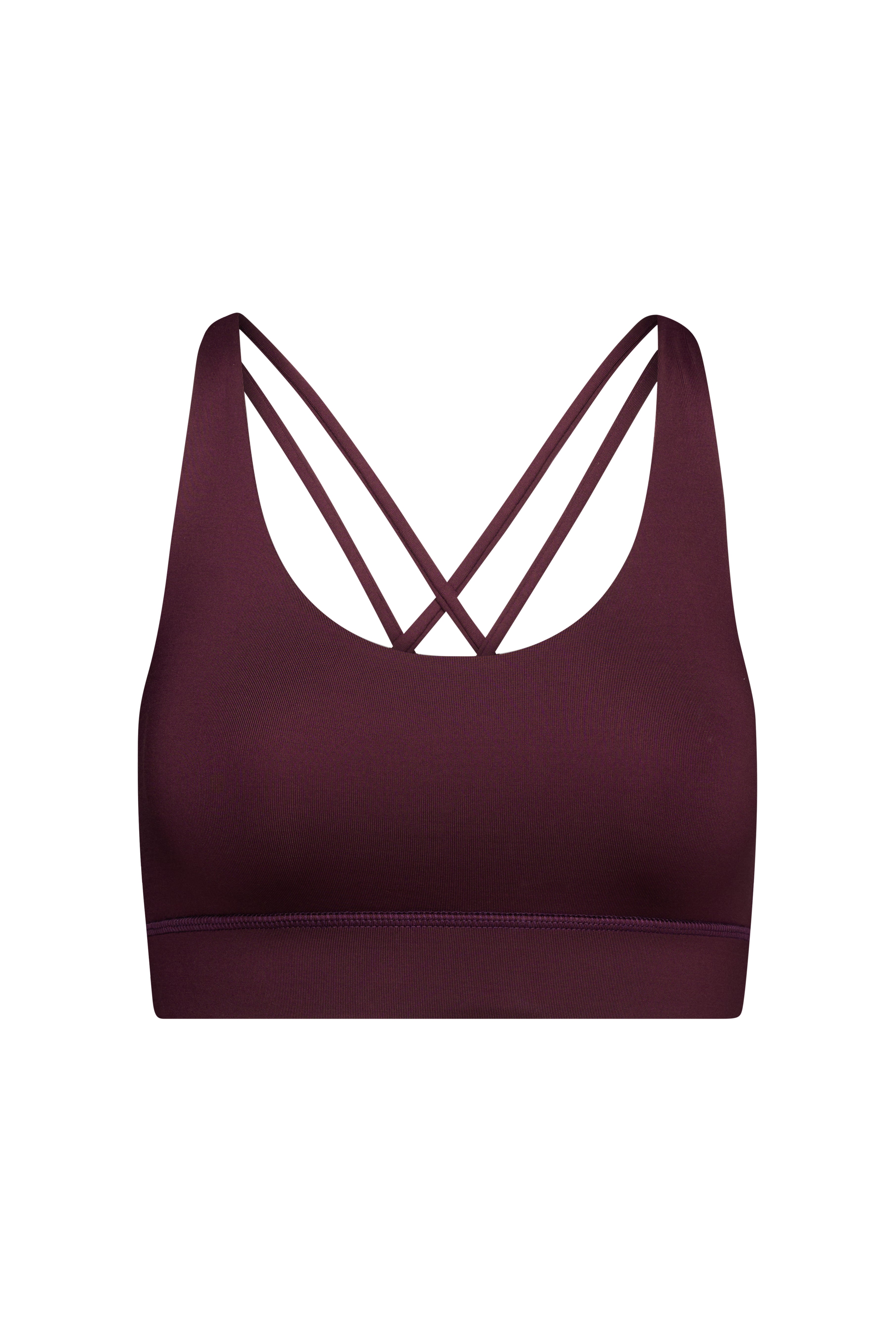 Criss-Cross Bra Wine | Hey Honey Yoga & Active Wear