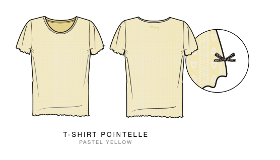 Pointelle T-Shirt Pastel Yellow | Hey Honey & Active Wear