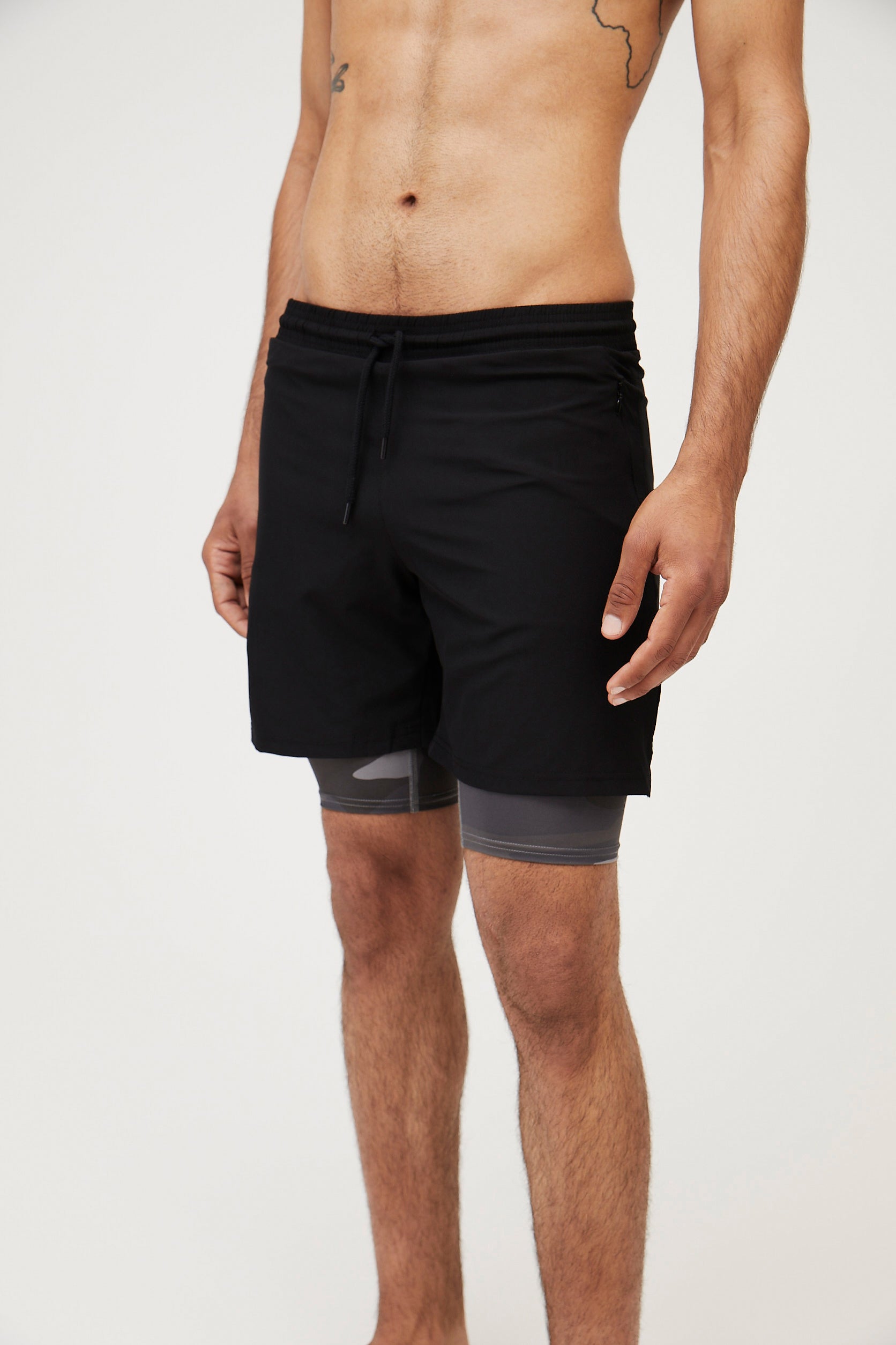 Unity Shorts Camo Grey | Hey Honey Yoga & Active Wear