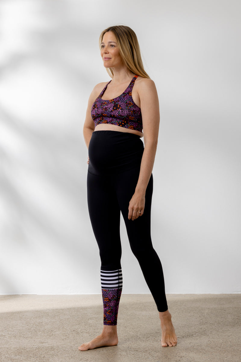 Maternity Surf Style Leggings Millefleurs | Hey Honey Yoga & Active Wear