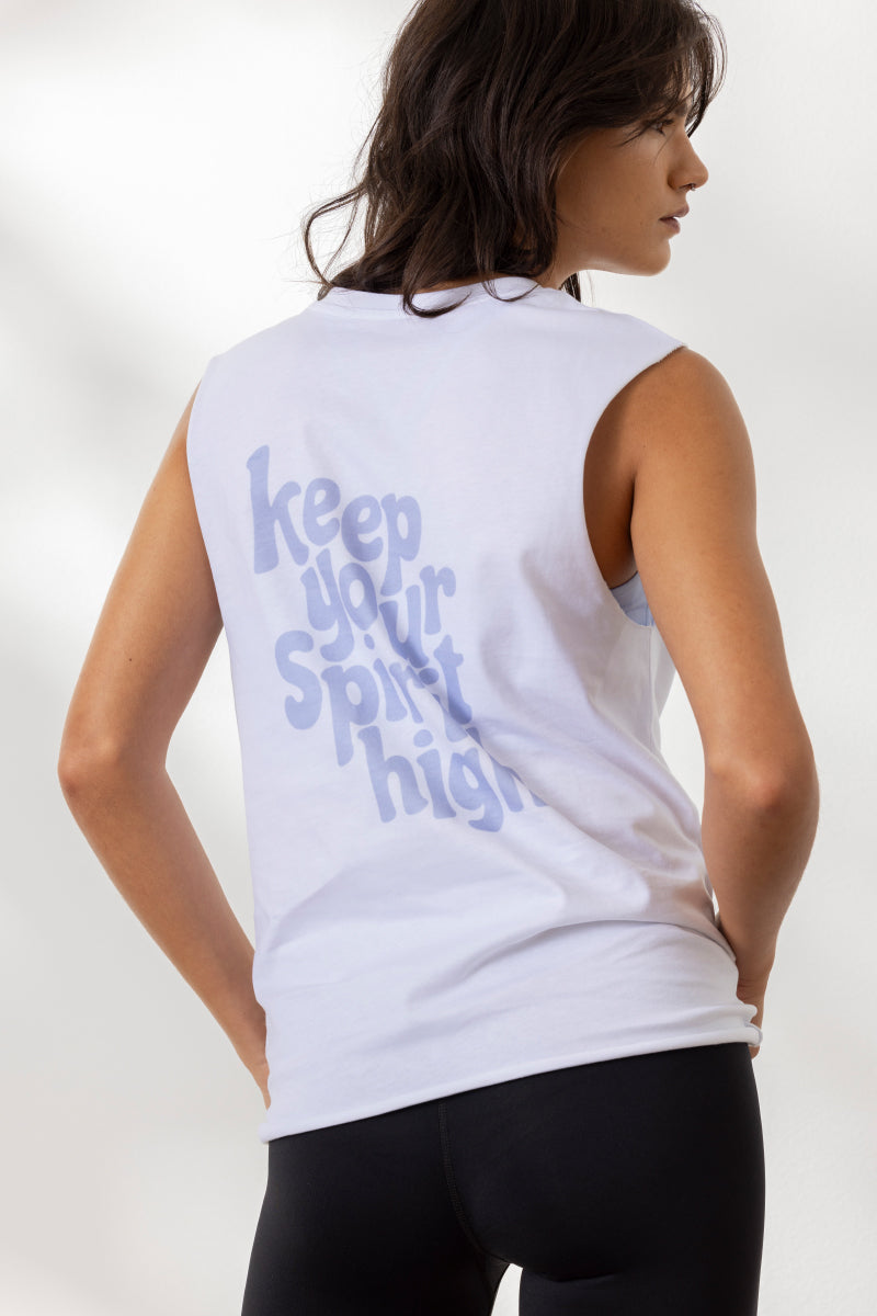 Tops White Blue | Hey Honey Yoga & Active Wear