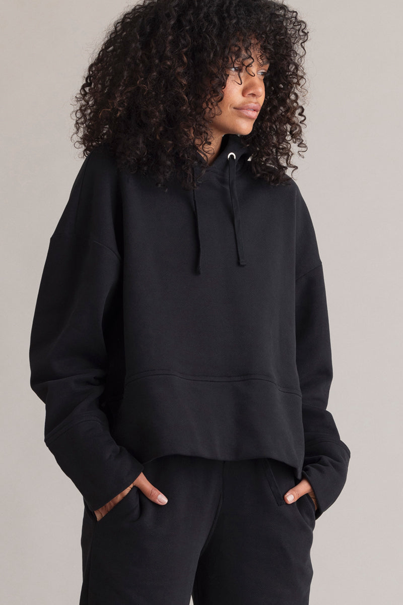Cosy Hoodie Long Cuffs Black | Hey Honey & Active Wear