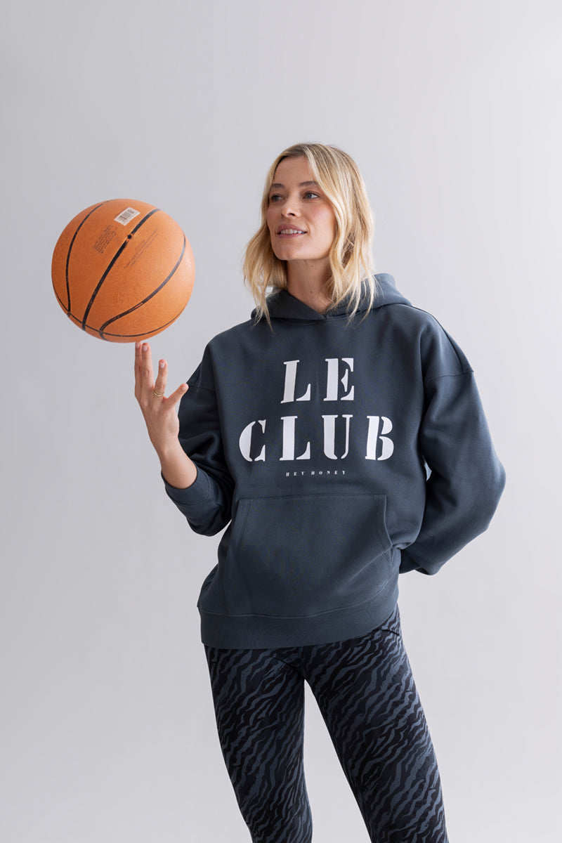 Hoodie Teal "Le Club" | Hey Honey & Active Wear