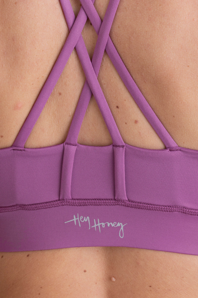 Criss-Cross Bra Striking Purple | Hey Honey & Active Wear