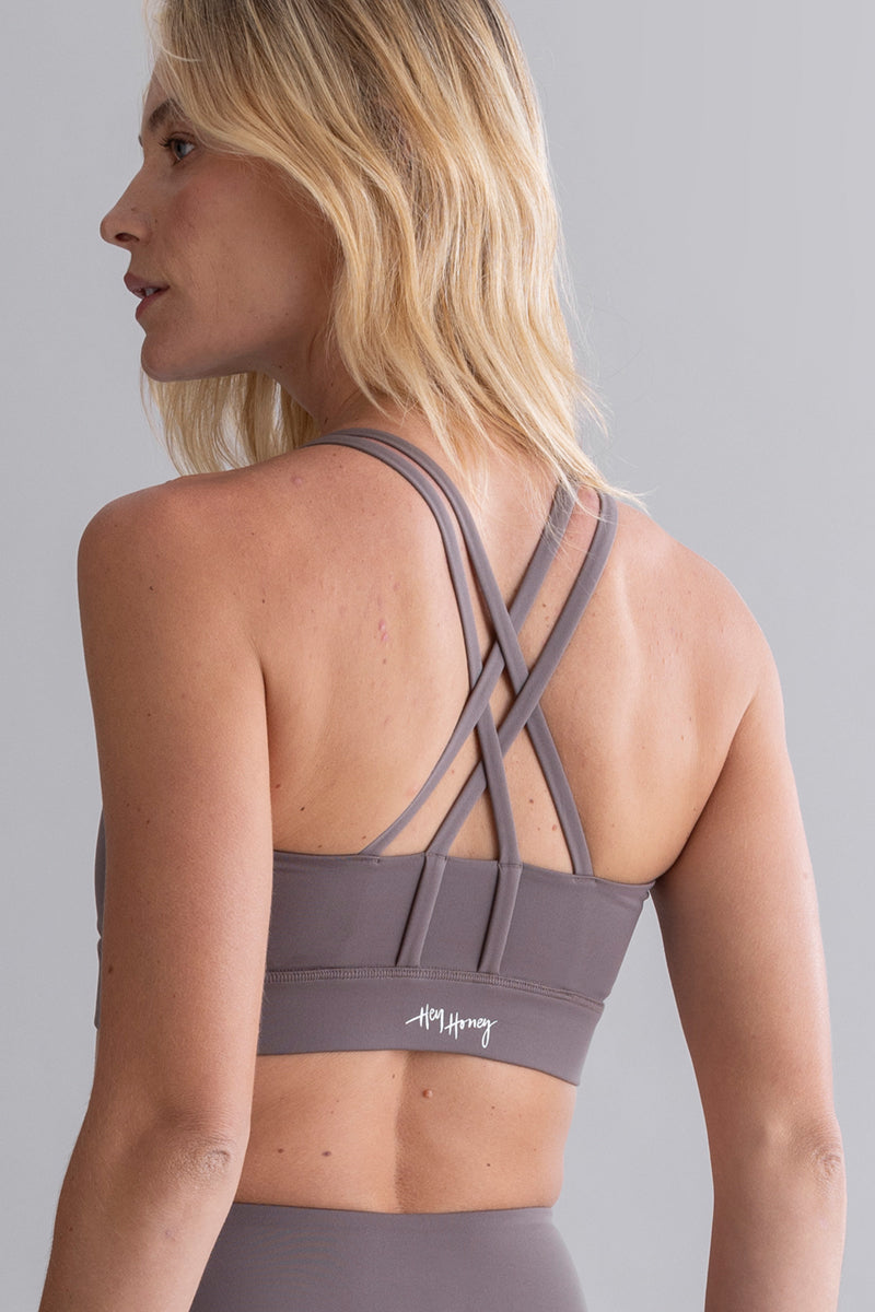 Criss-Cross Bra Cotton Touch Taupe | Hey Honey & Active Wear