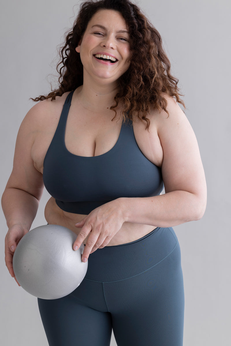 Criss-Cross Bra Cotton Touch Teal | Hey Honey & Active Wear