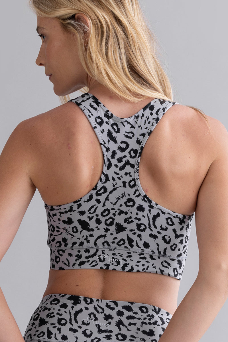 Racerback Bra Mono Leo Stone | Hey Honey & Active Wear
