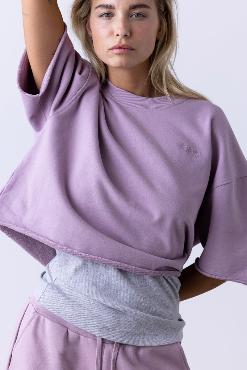 Short Sleeve Sweat Mauve | Hey Honey & Active Wear
