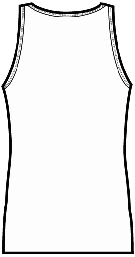 Rib Tank White Blue Logo | Hey Honey & Active Wear